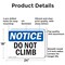 Signmission Do Not Climb, 24 in W x Rectangle, Aluminum OS-2PACK-NS-A-1824-L-11117 - alternate 5